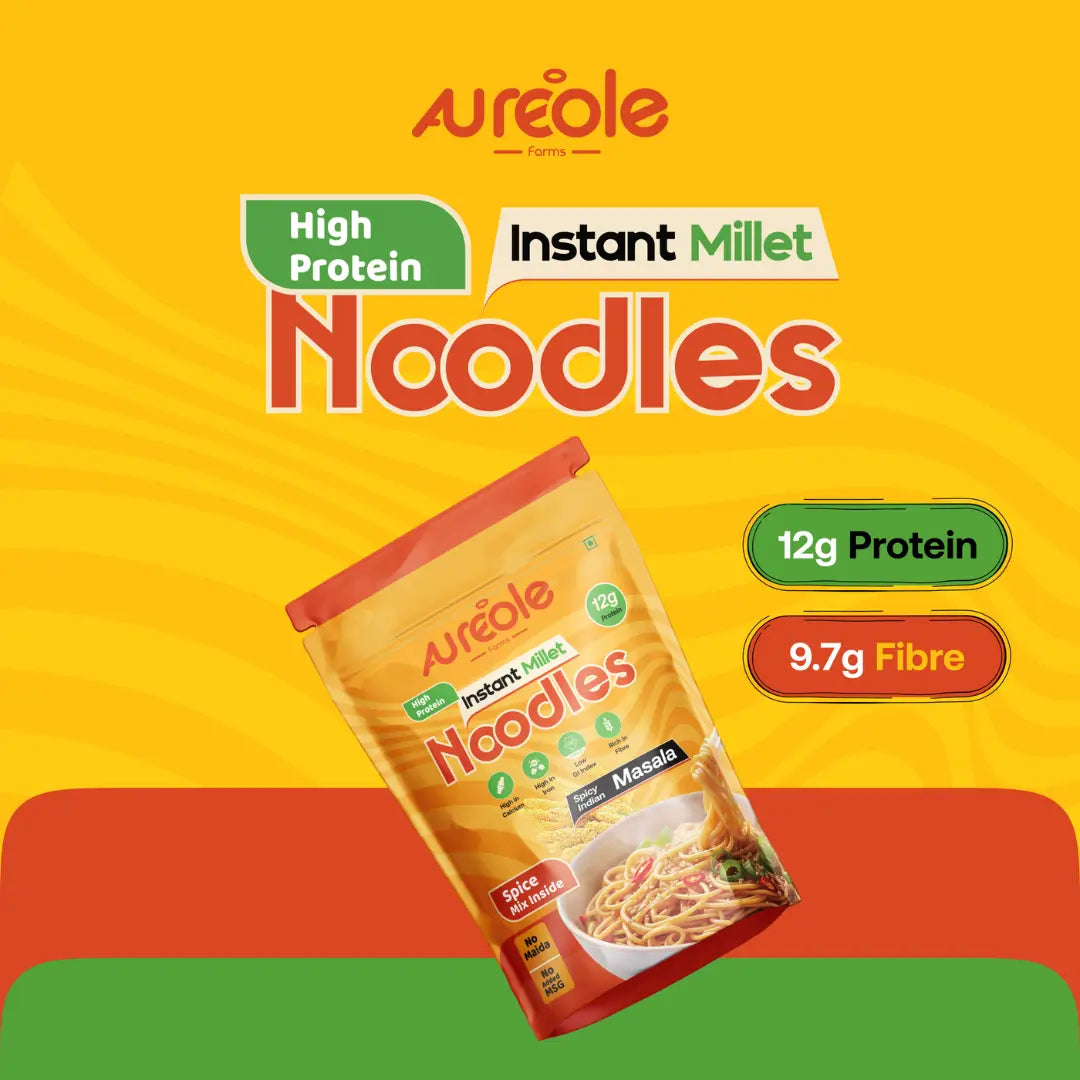 High Protein Instant Foxtail Millet Noodles for Kids & Adults | Low Calorie | No Maida, Zero Preservatives, Zero Oil & No MSG