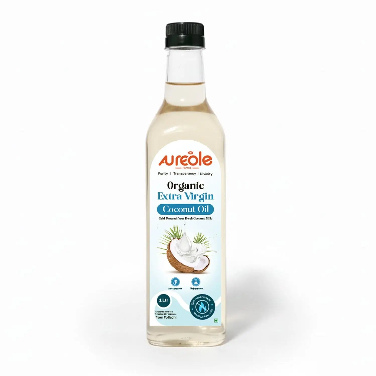 Organic Extra Virgin Coconut Oil Cold Pressed for Cooking, Hair Growth, Skin & Baby Massage