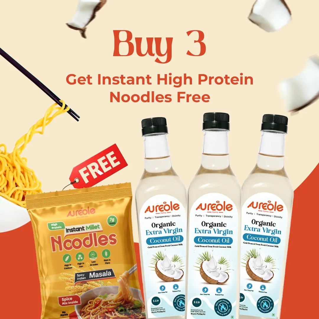 Organic Extra Virgin Coconut Oil Cold Pressed for Cooking, Hair Growth, Skin & Baby Massage