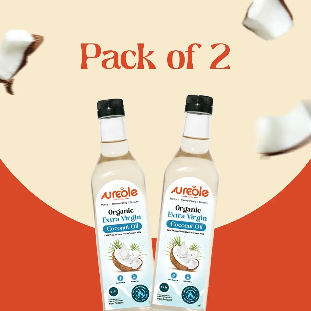 Organic Extra Virgin Coconut Oil Cold Pressed for Cooking, Hair Growth, Skin & Baby Massage