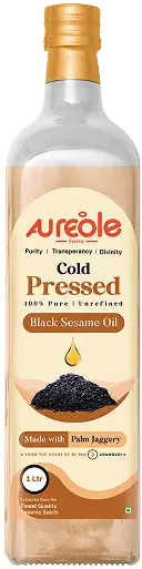 Aureole Farm Cold Pressed Gingelly Oil (Til Oil/Nallennai Oil) 1 Litre | 100% Pure & Natural | Sesame Oil for Cooking, Hair, Massage & Pooja | Cold Pressed Sesame Oil | Organic Til Oil for Eating